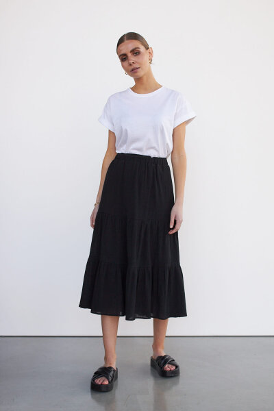 WBLSANDRA MAXI SKIRT "BLACK"